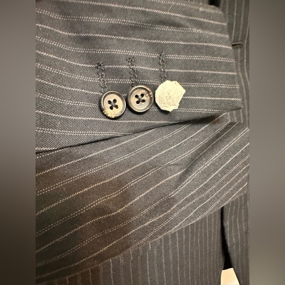 Jack and Jones Men's Pinstripe Blazer with Skull Back NWT - Picture 4 of 10